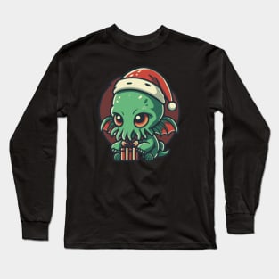 Chibi Christmas Cthulhu #2 Long Sleeve T-Shirt